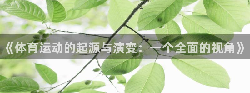 欧亿体育官方正版app集团：《体育运动的起源与演变：