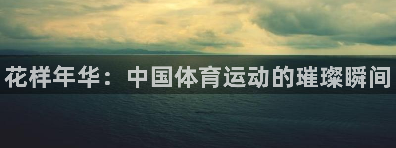 oety欧亿体育官网下载招商：花样年华：中国体育运动的璀璨瞬